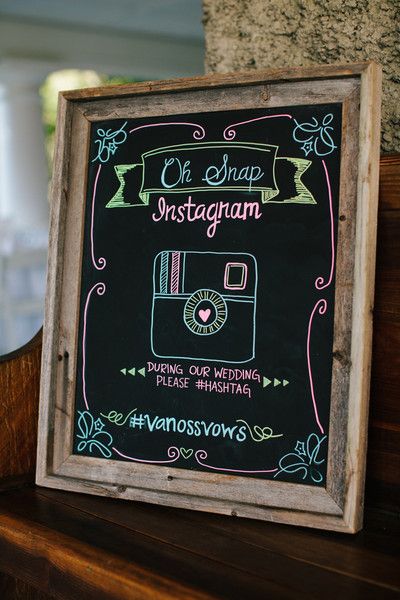 Hashtags are good ways to keep track of your wedding photos that guests post.